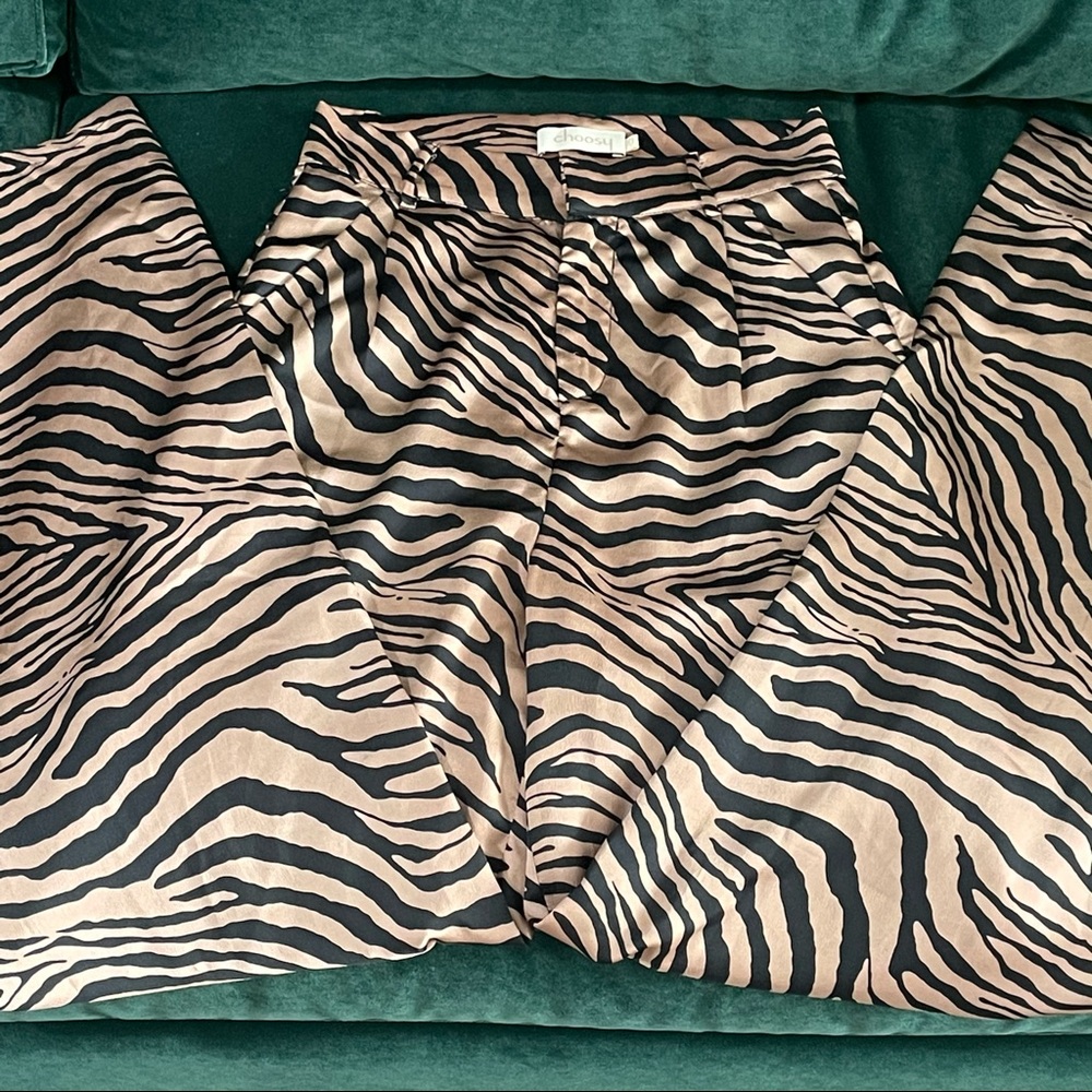 zebra print pants